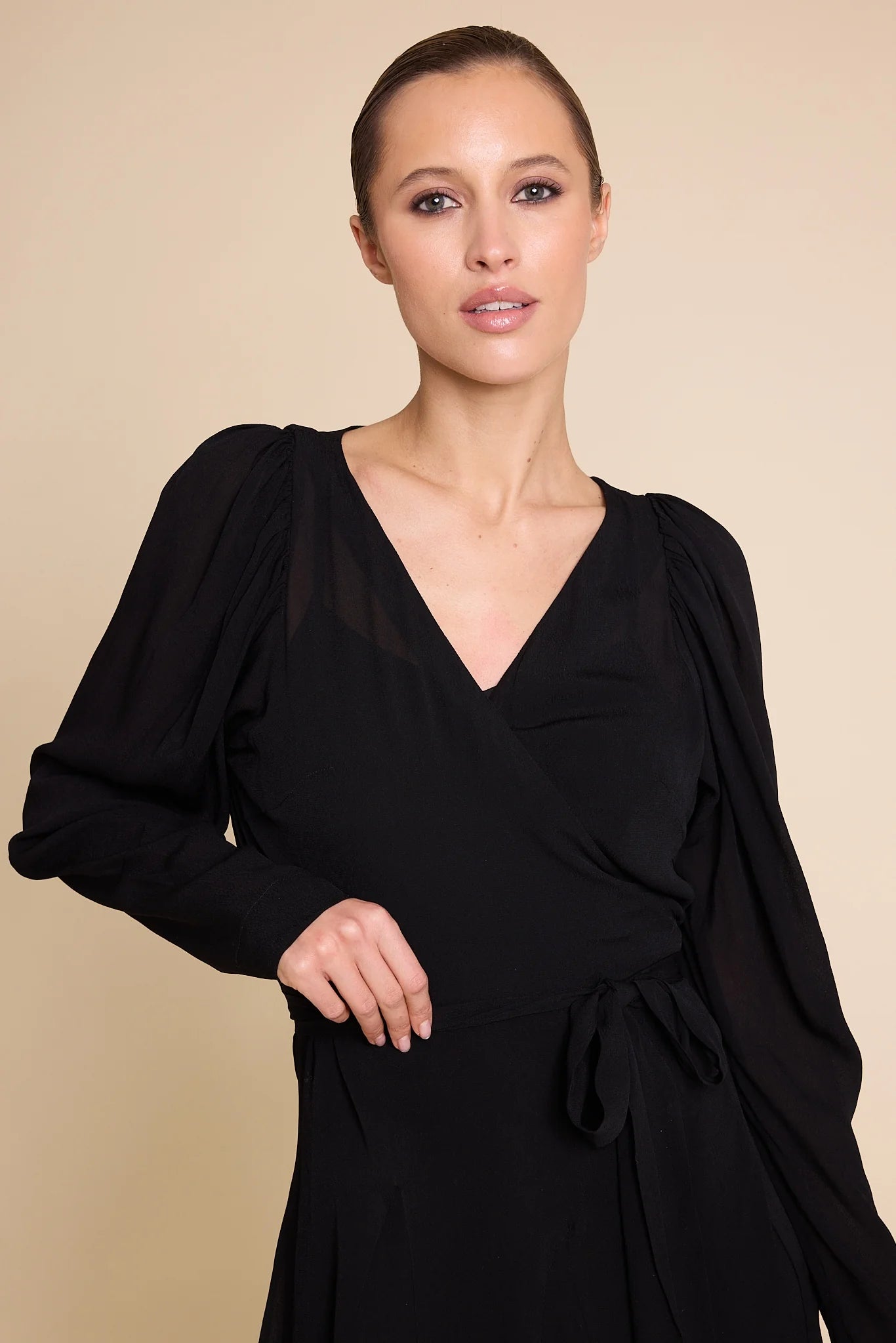 HARRIET VISCOSE DRESS BLACK