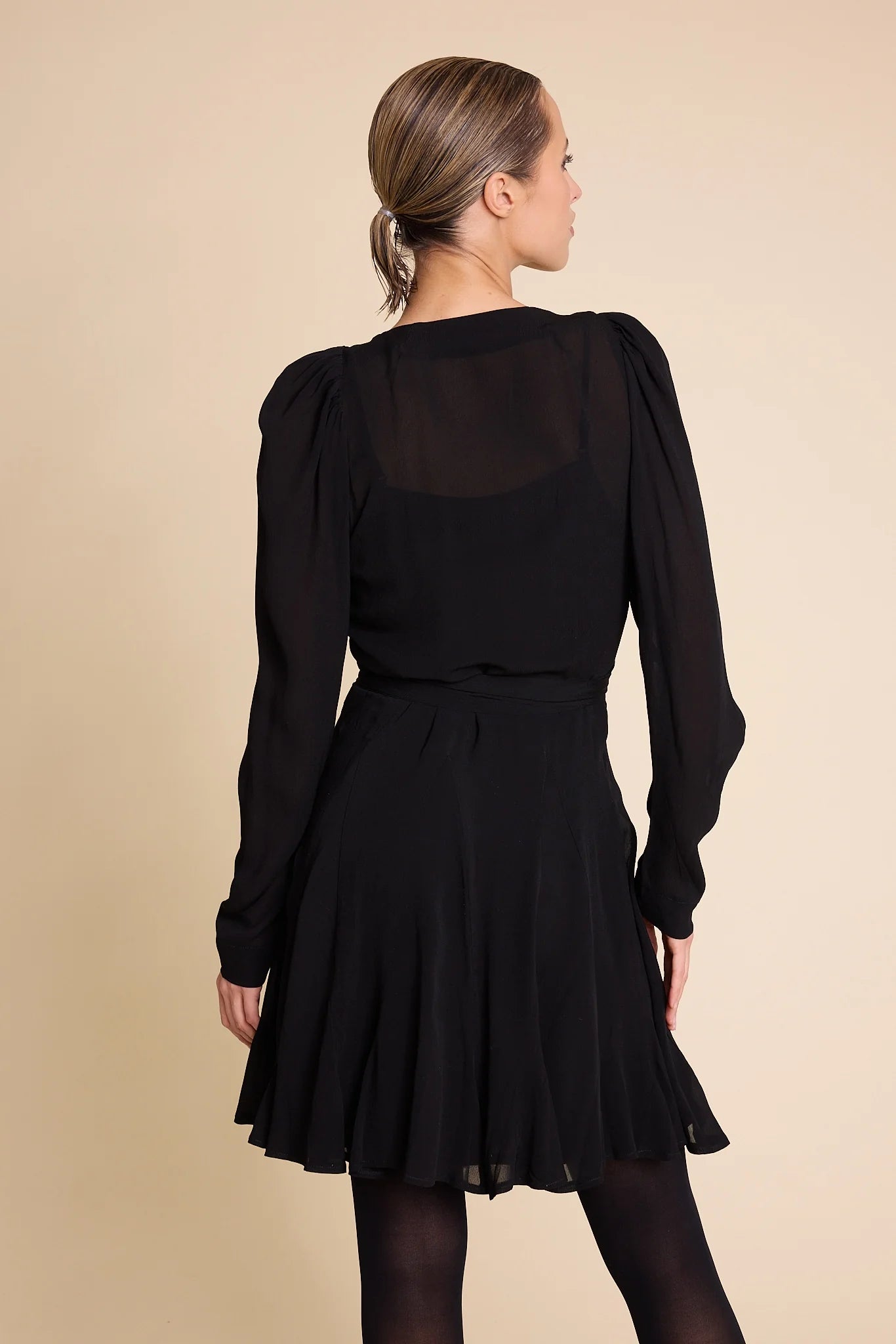 HARRIET VISCOSE DRESS BLACK
