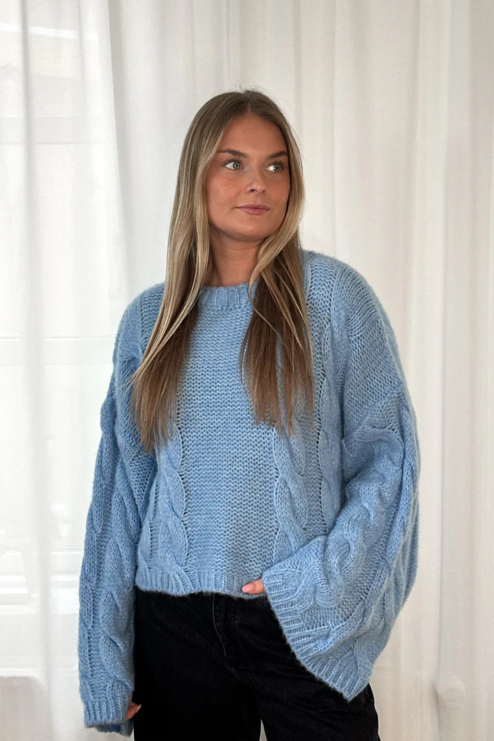 LYZA KNIT LIGHT BLUE