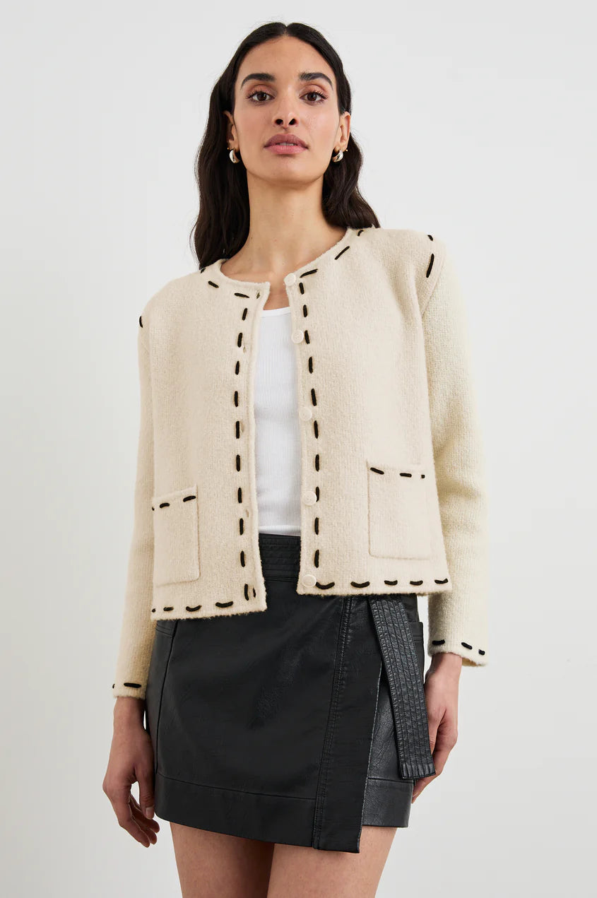 JULIETTE WOOL CARDIGAN IVORY