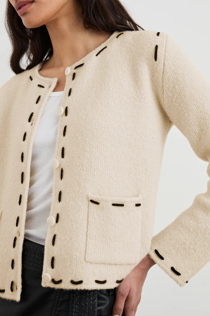 JULIETTE WOOL CARDIGAN IVORY