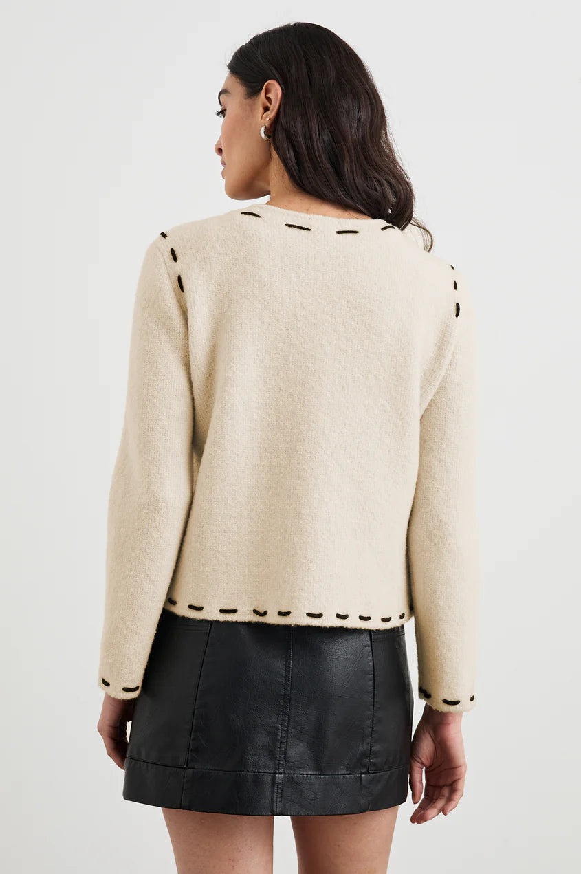 JULIETTE WOOL CARDIGAN IVORY