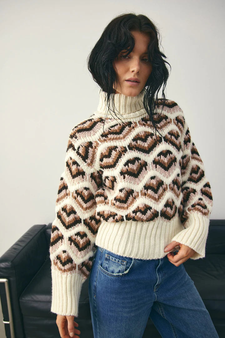 LATA KNIT IVORY MULTI