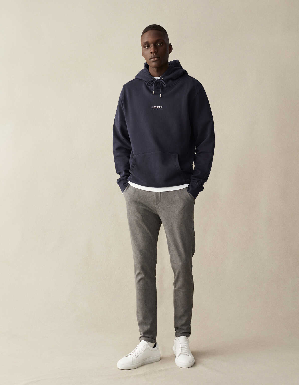 LENS HOODIE DARK NAVY/WHITE