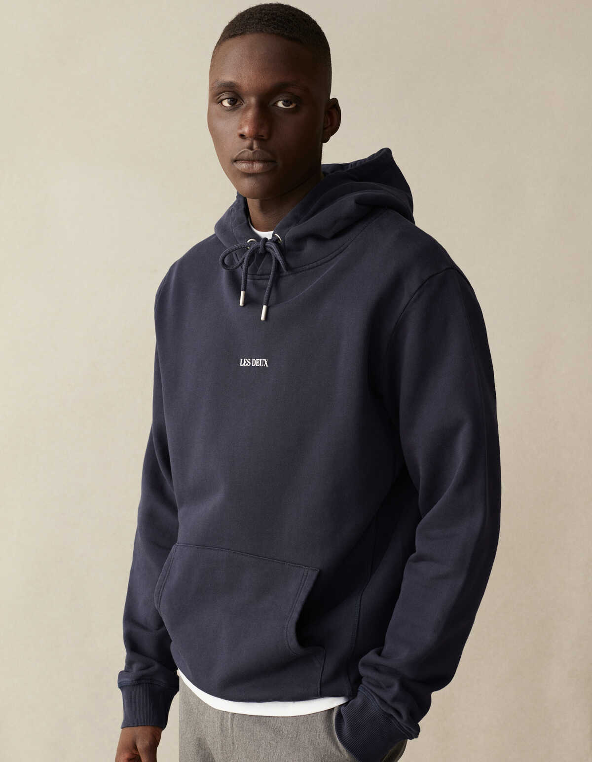 LENS HOODIE DARK NAVY/WHITE