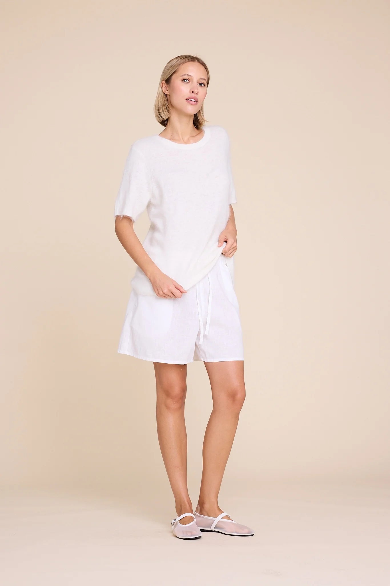 MONROE 24 KNITTED T-SHIRT CREME