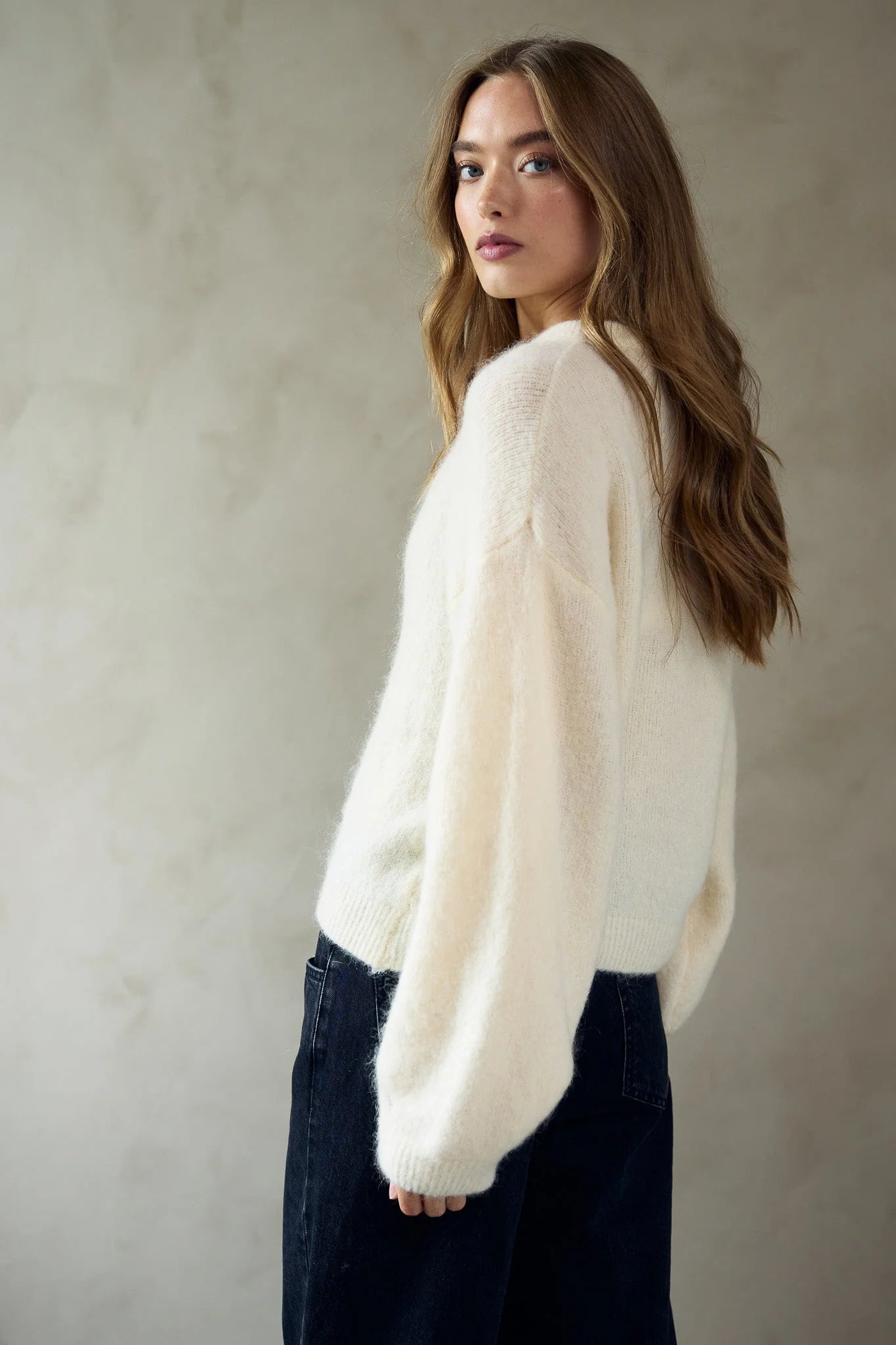 KAE KNIT CARDIGAN OYSTER