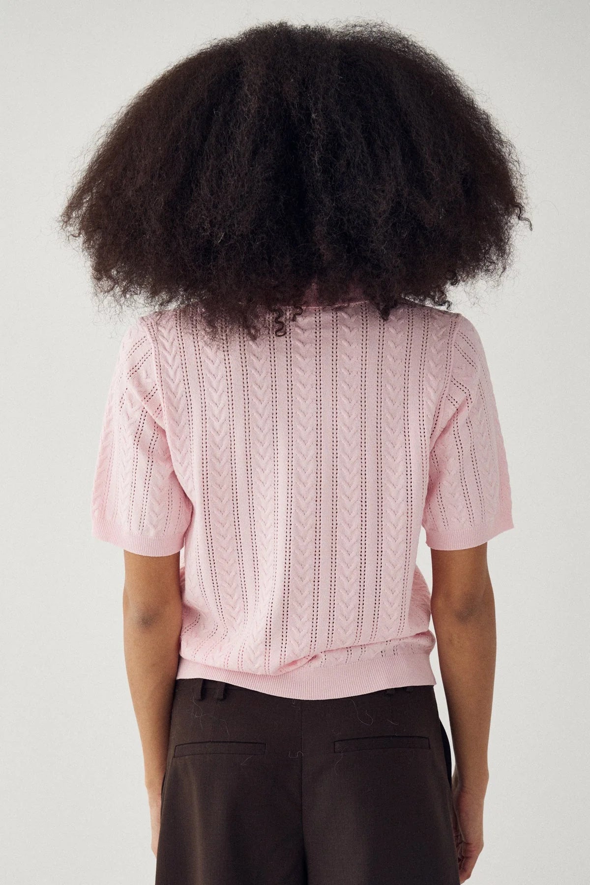MECCA KNIT POLO BABY PINK