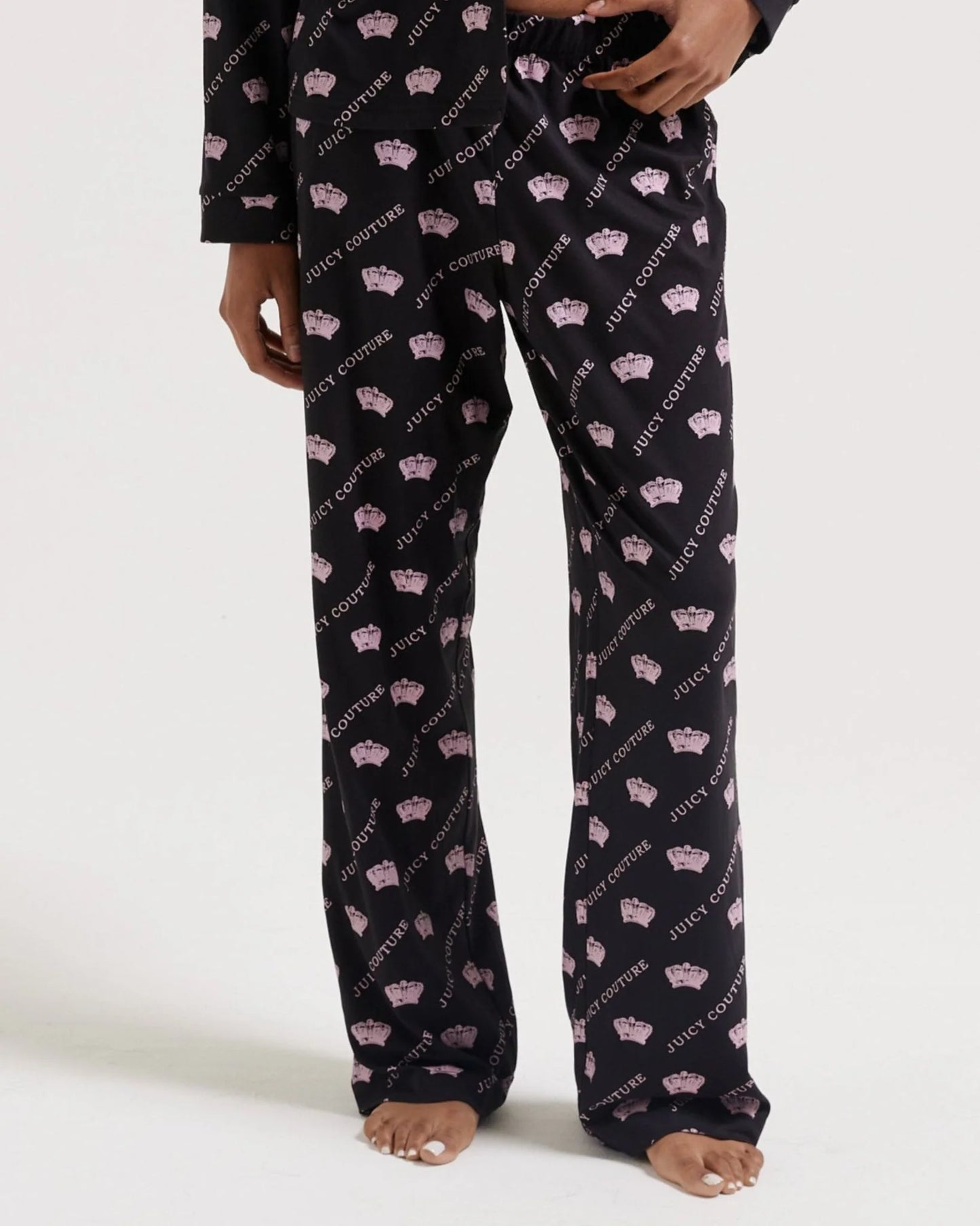 ESTELLE & NOLAN PYJAMA SET PINK & BLACK