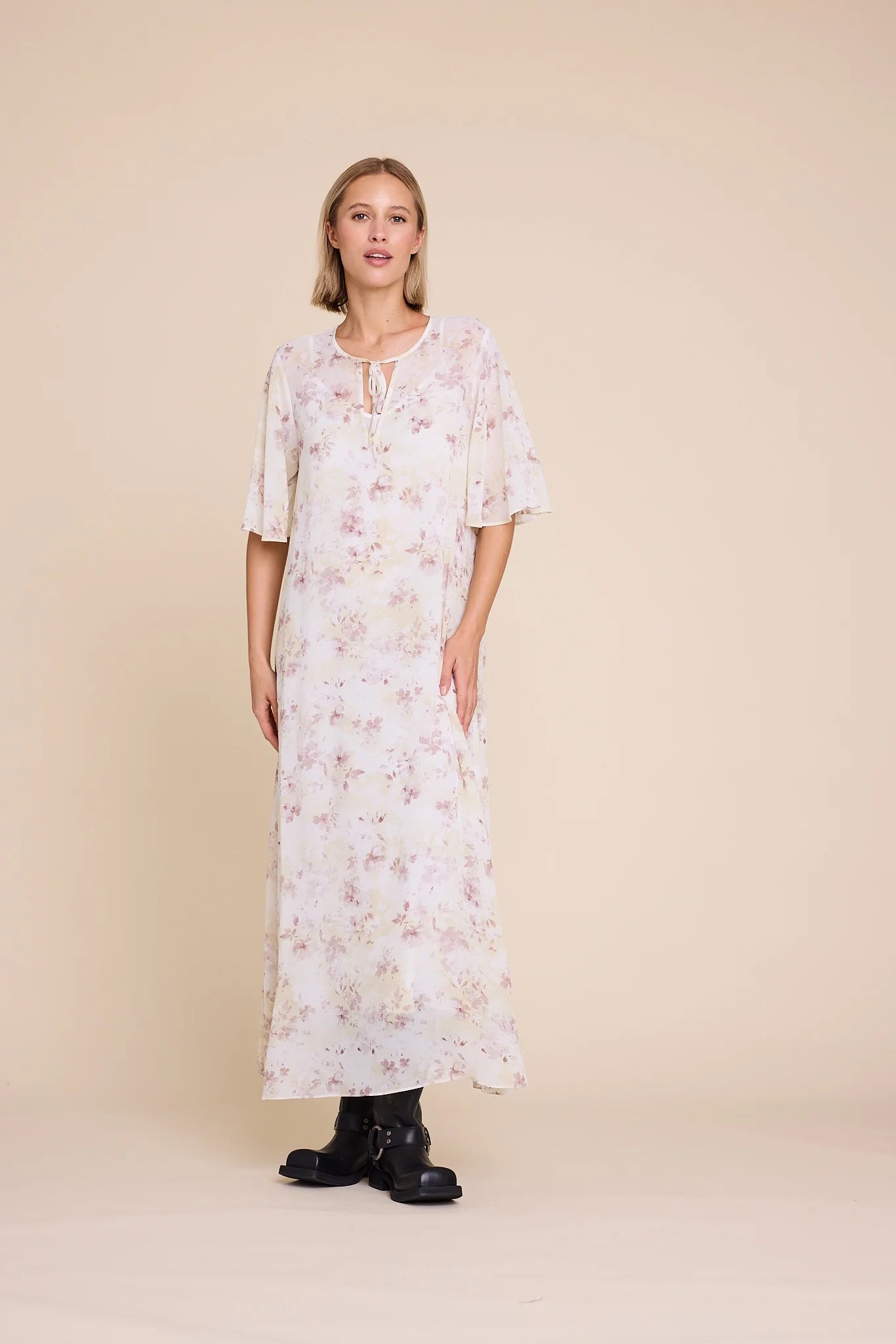 ROMANCE FLOWER DRESS YELLOW