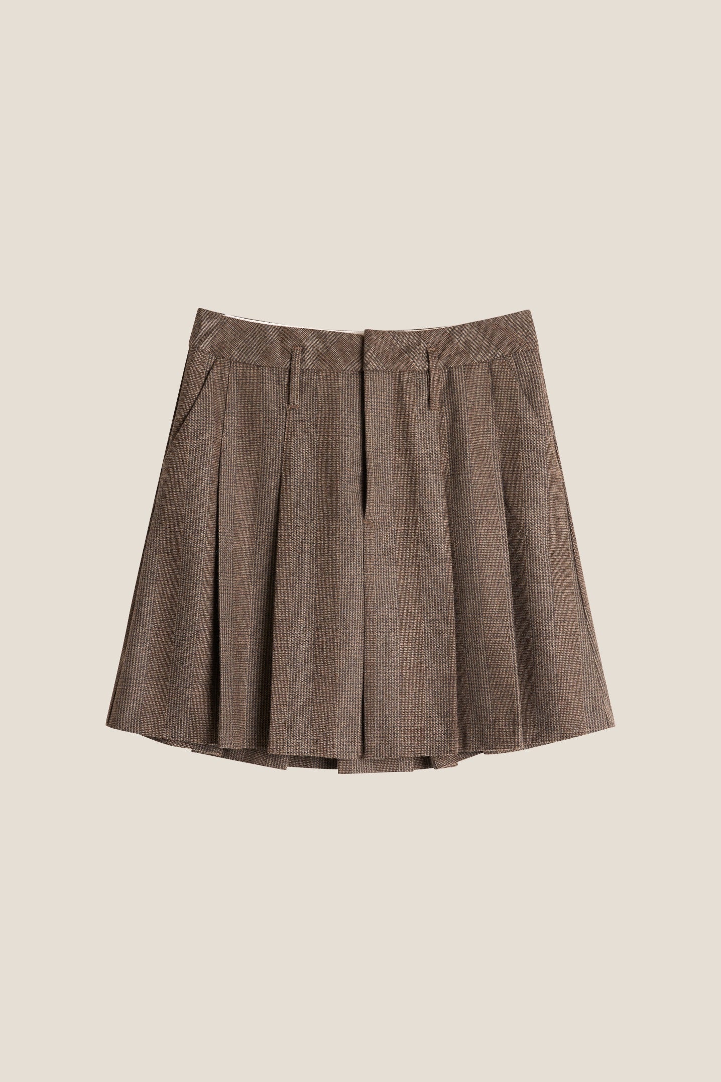 SCHOOL WOOL CHECK SKIRT