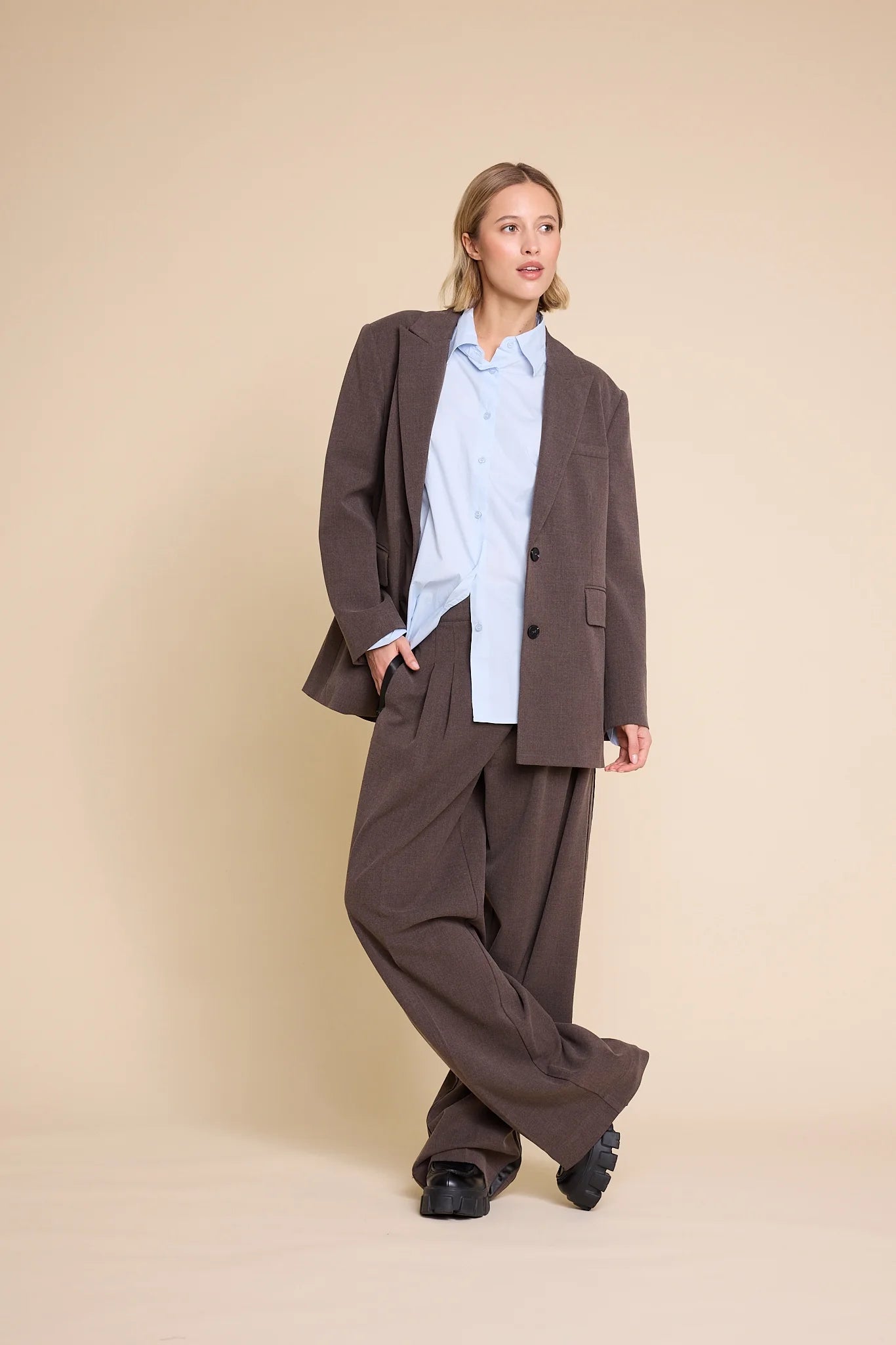 THE KID WOOL BLAZER BROWN