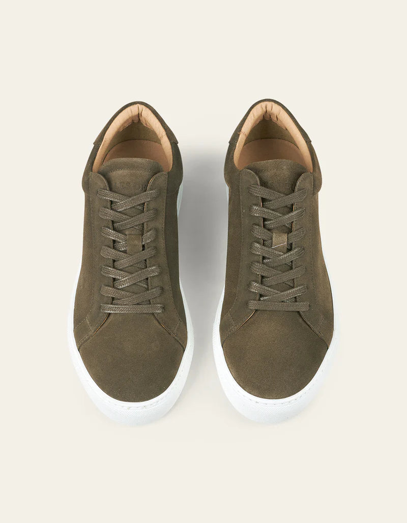 THEODOR SUEDE SNEAKER OLIVE NIGHT