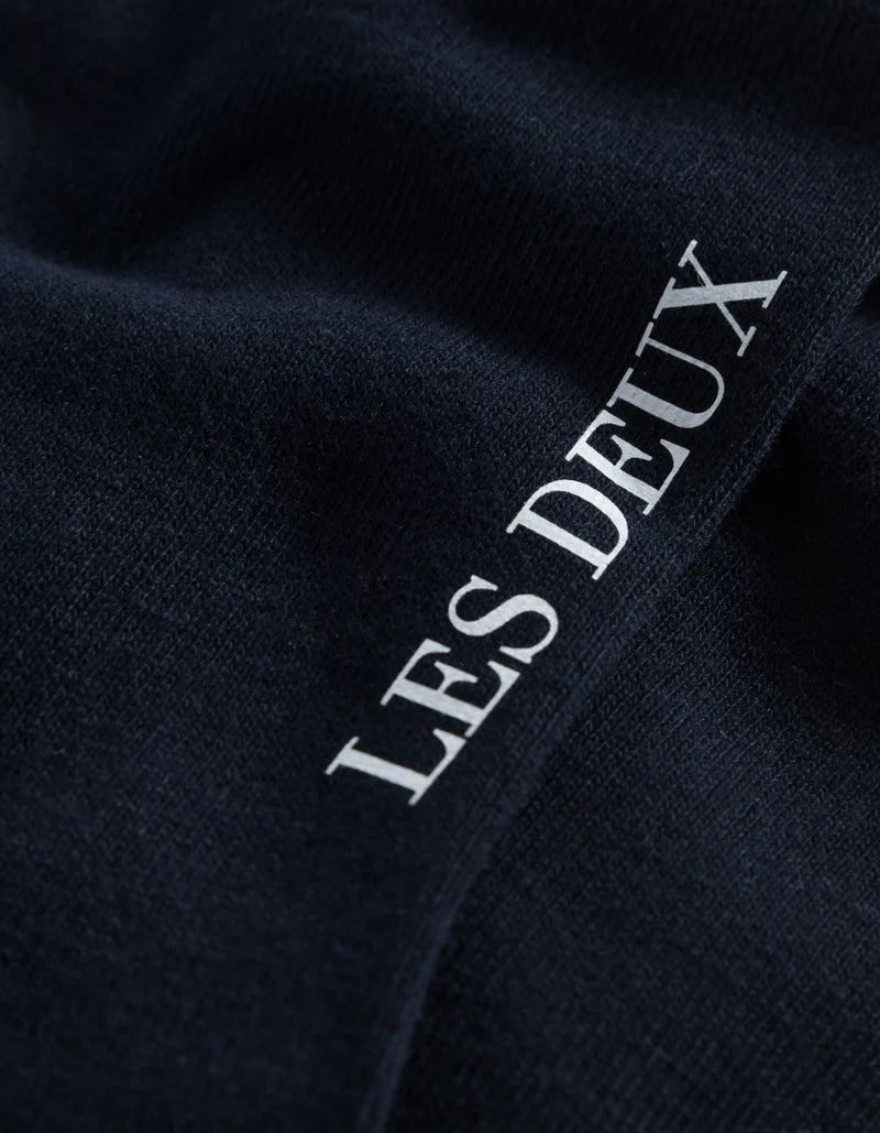 WILLIAM 2-PK SOKKER DARK NAVY/OFF WHITE