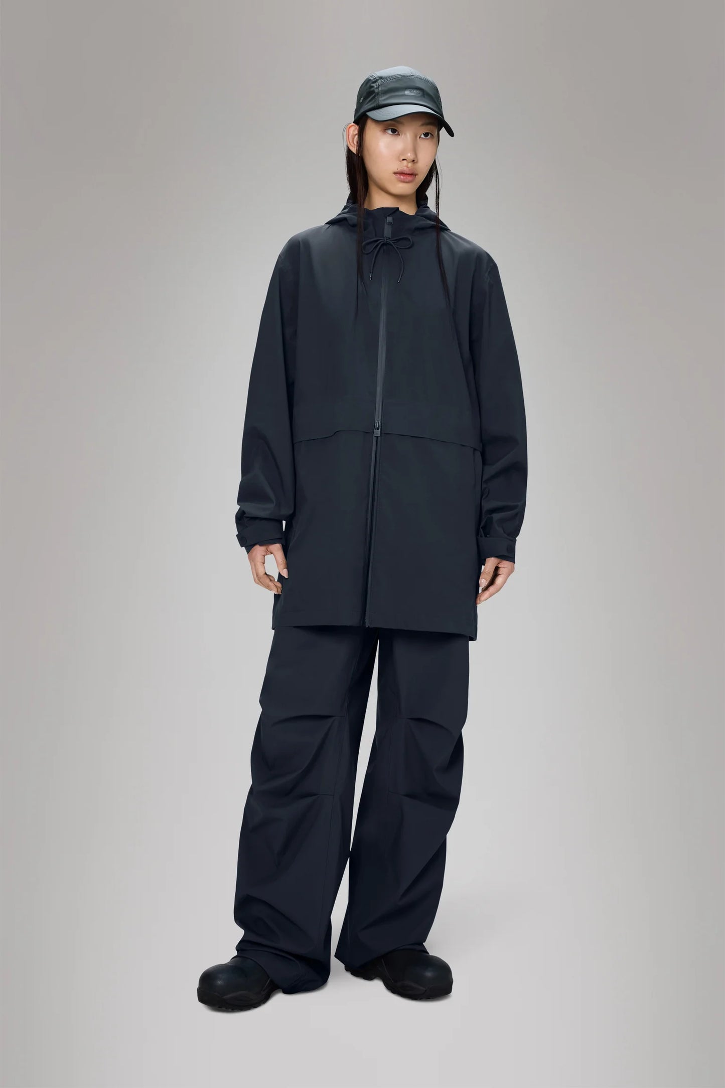 SUVA HARDSHELL LONG W JACKET NAVY