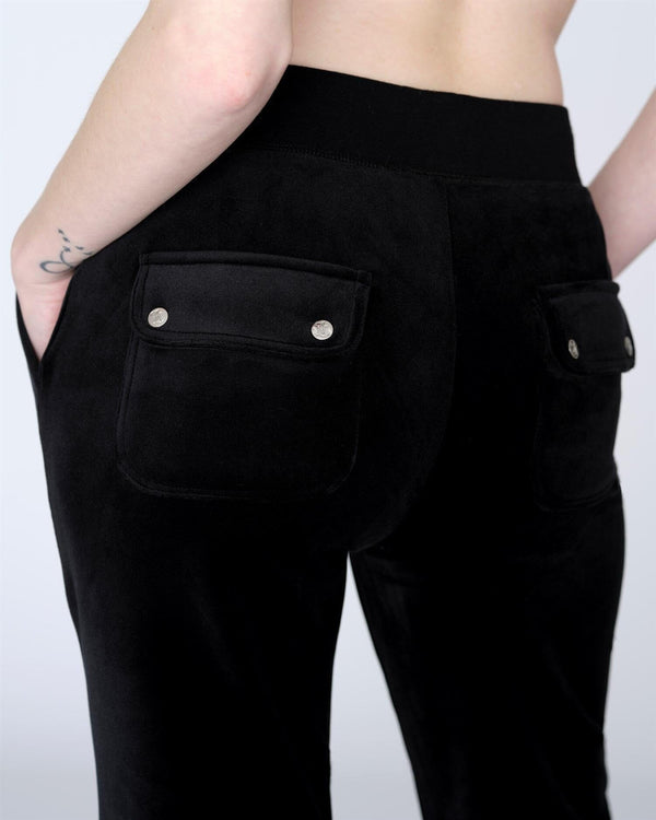 Del Ray Classic Velour Pant Pocket Design