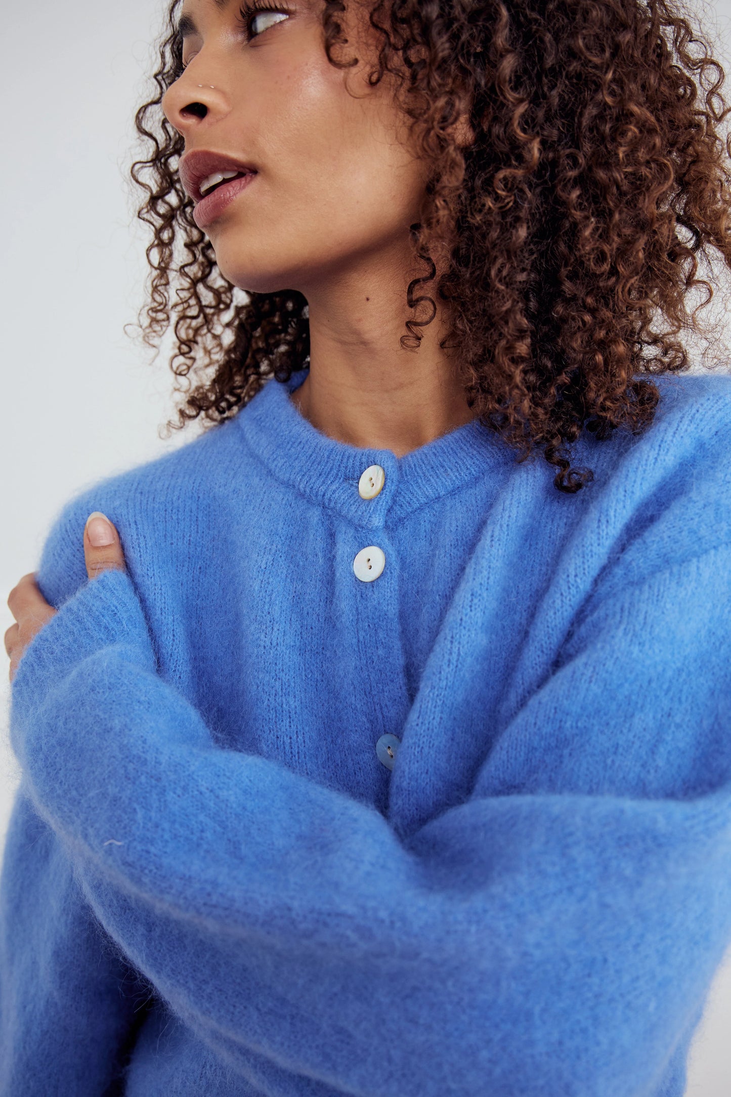 KAE KNIT CARDIGAN DOVE BLUE