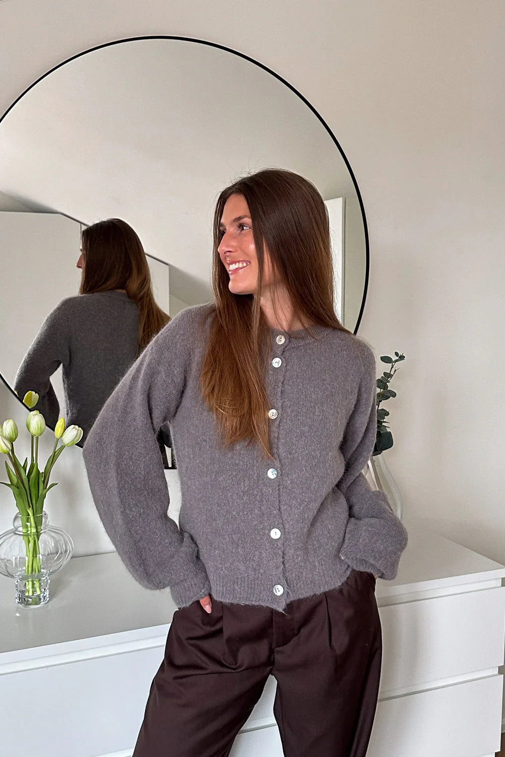 KAE KNIT CARDIGAN COFFEE