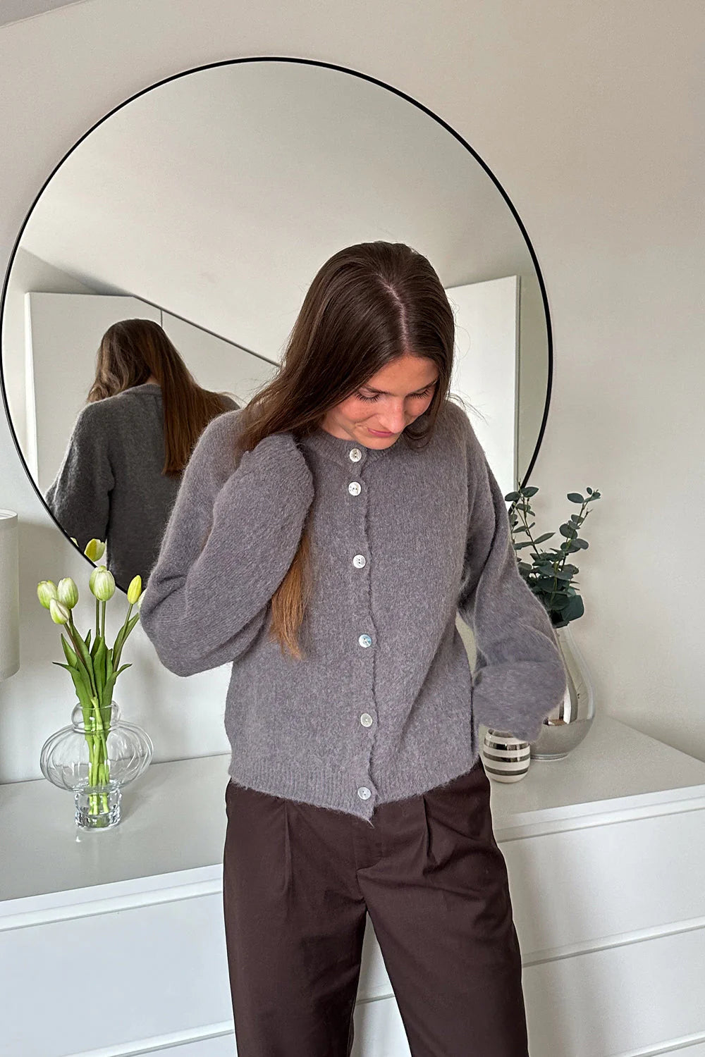 KAE KNIT CARDIGAN COFFEE