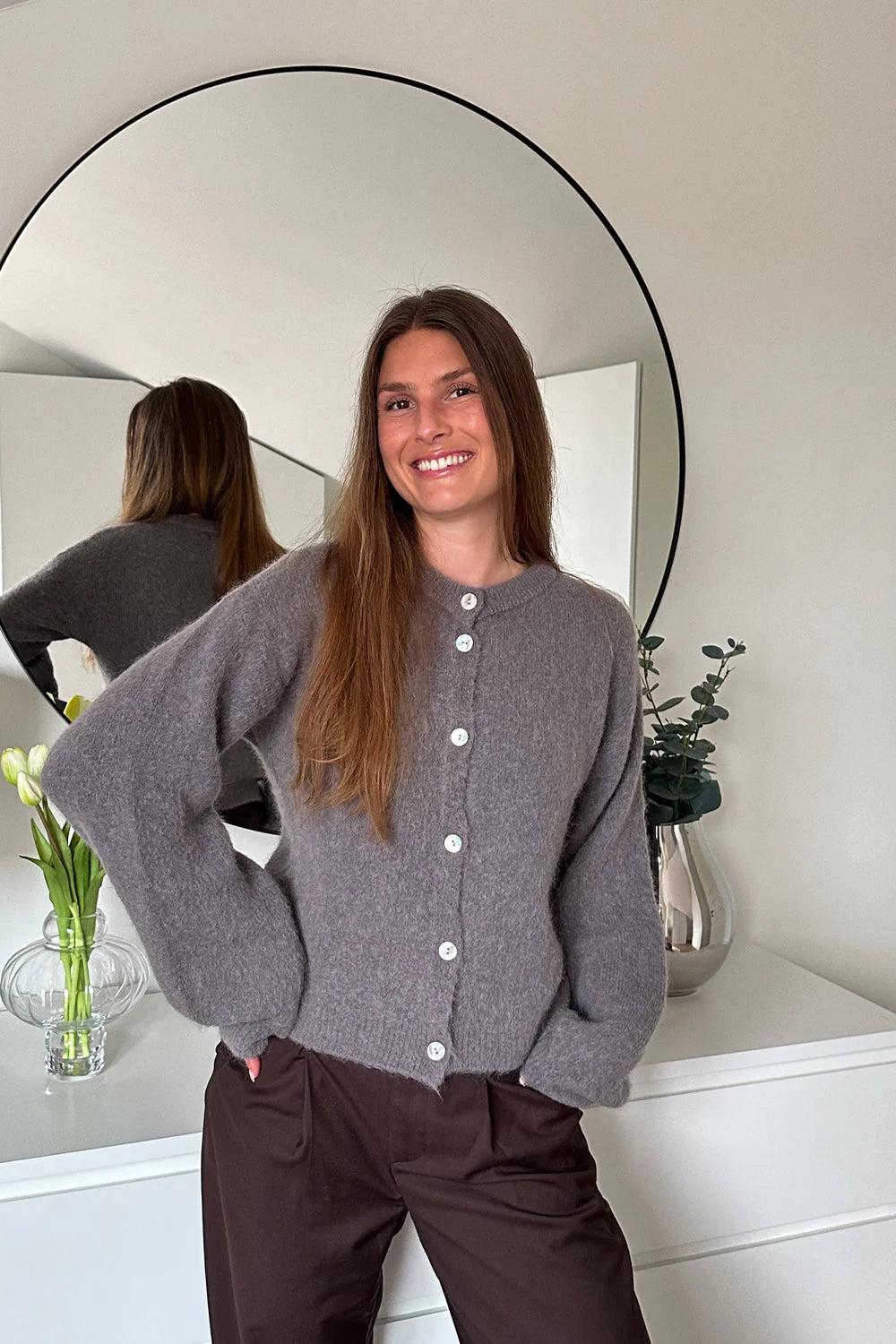 KAE KNIT CARDIGAN COFFEE