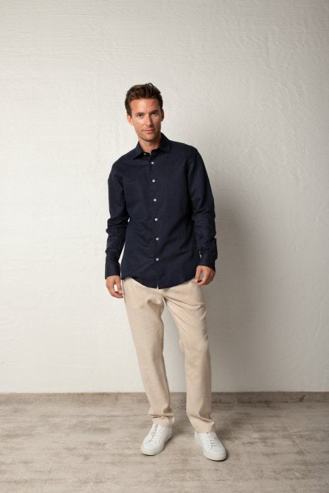 LUCA LINEN SHIRT NIGHT SKY