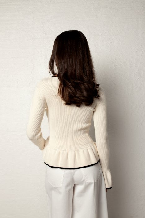 MARTHA RIBBED SWEATER OFF WHITE
