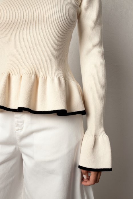 MARTHA RIBBED SWEATER OFF WHITE