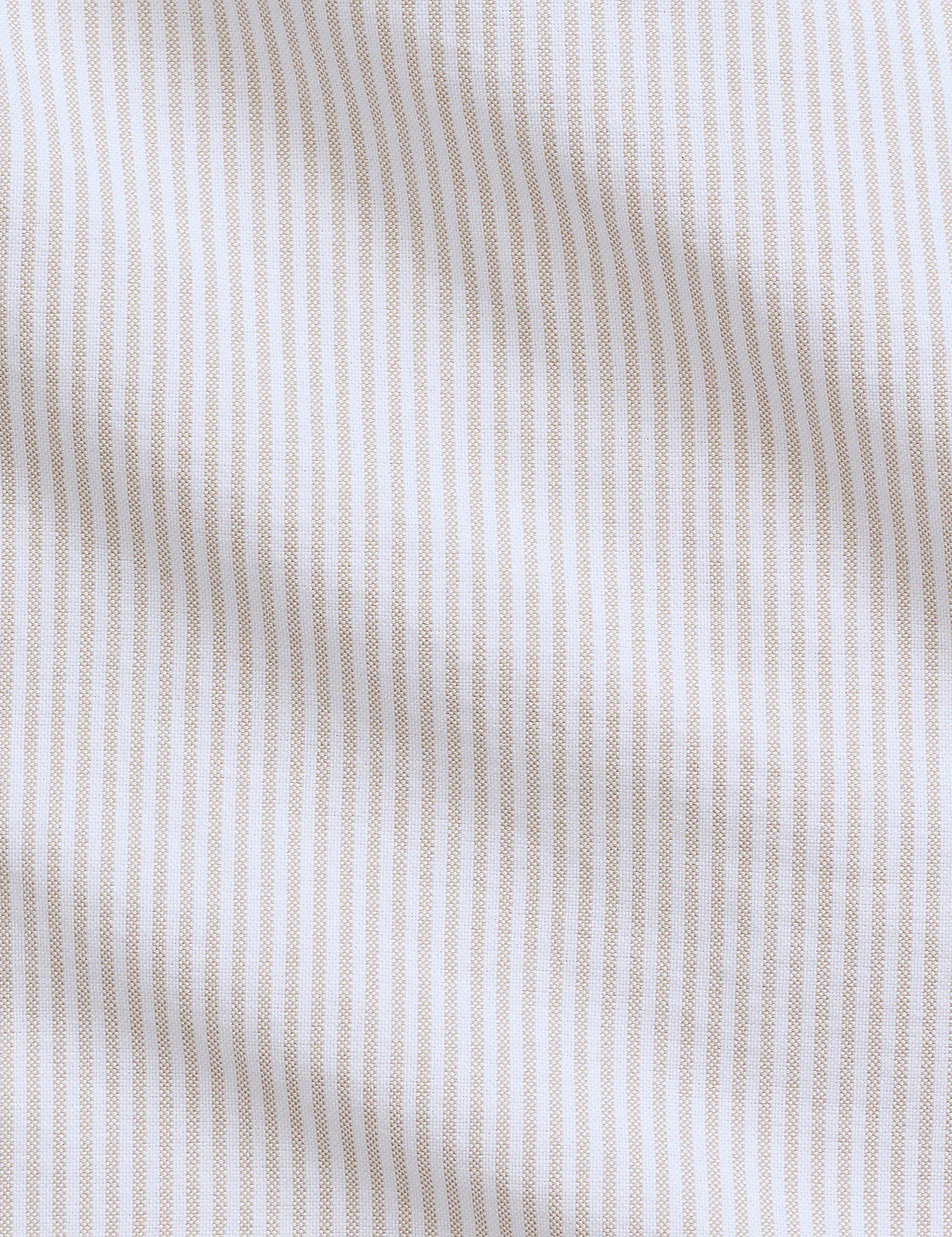 CUSTOM FIT STRIPED OXFORD SHIRT COSTAL BEIGE/WHITE