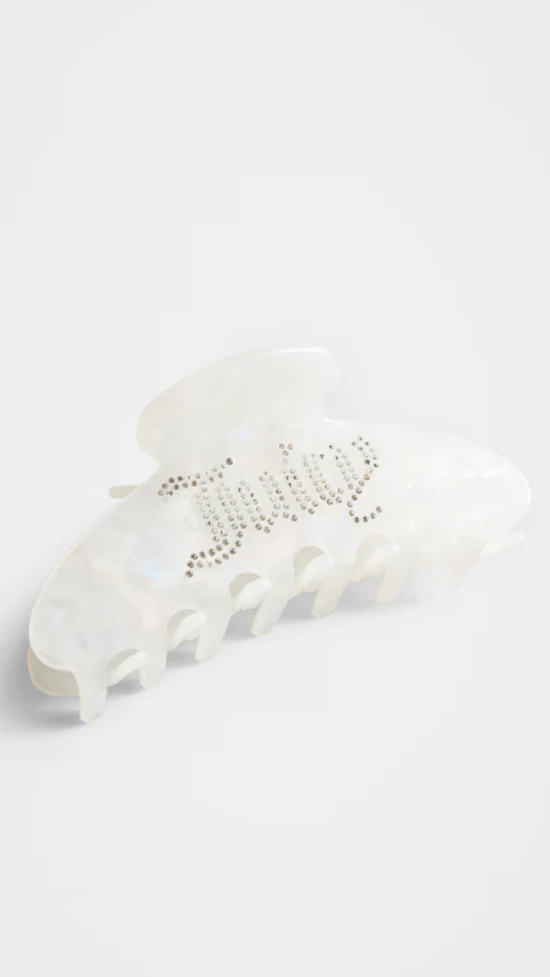 WHITE DIAMANTE CLAW HAIR CLIP