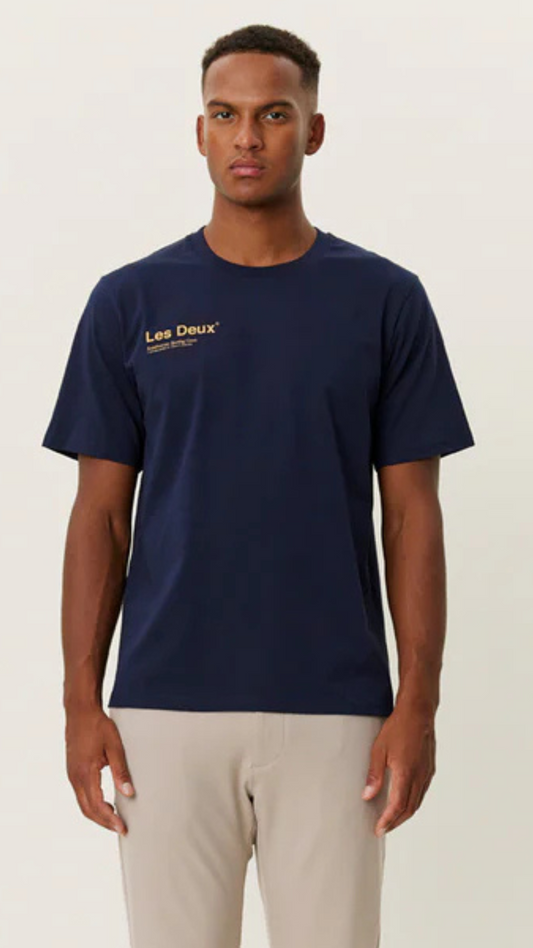 BRODY T-SHIRT 2.0 DARK NAVY/MUSTARD YELLOW