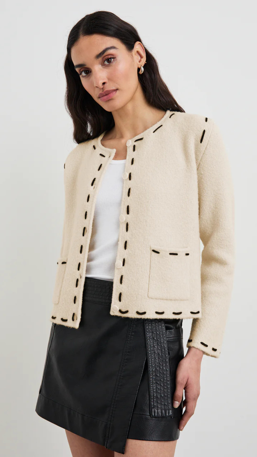 JULIETTE WOOL CARDIGAN IVORY