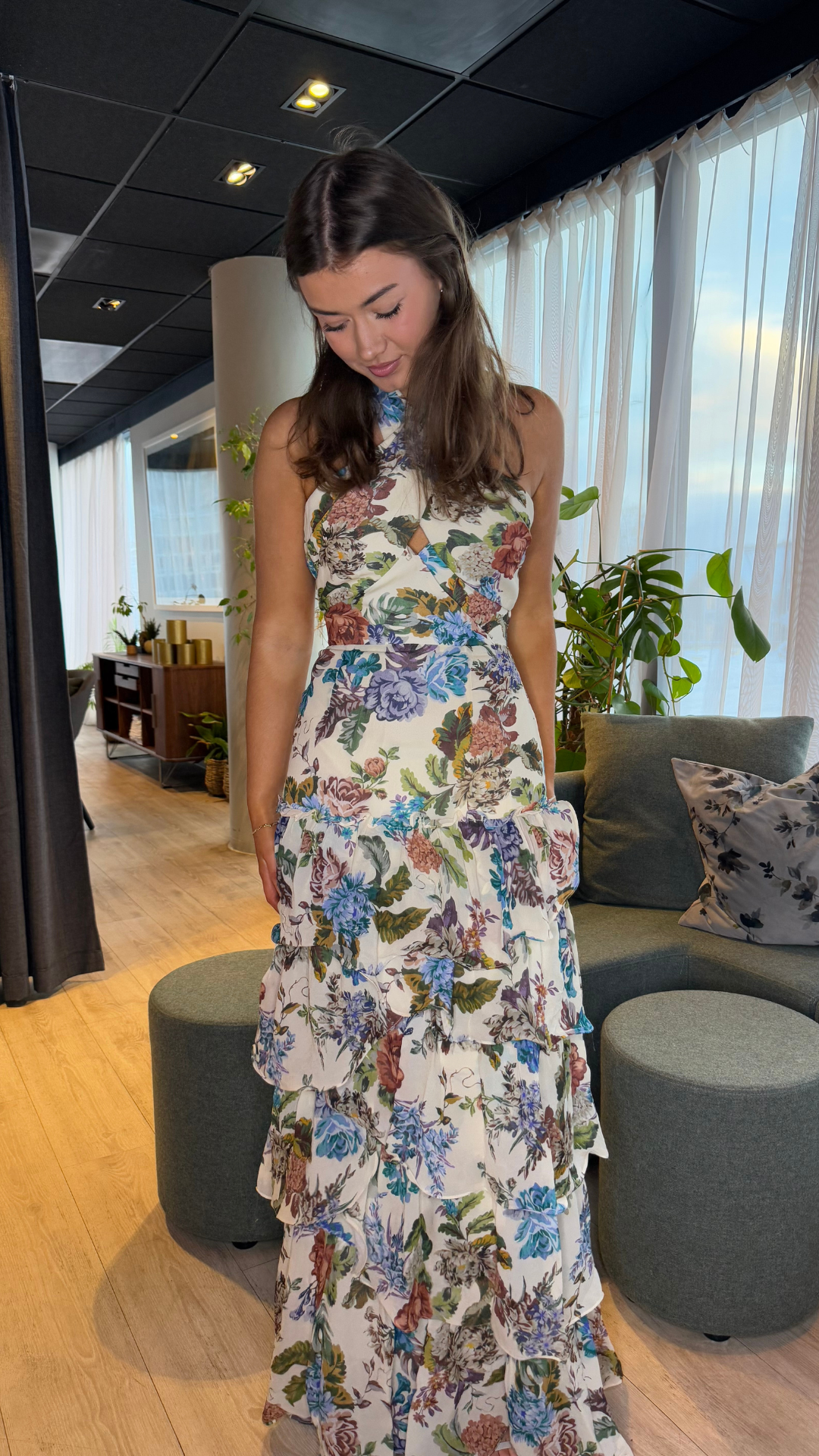 PALOMA MAXI DRESS BOTANIC FLORALS