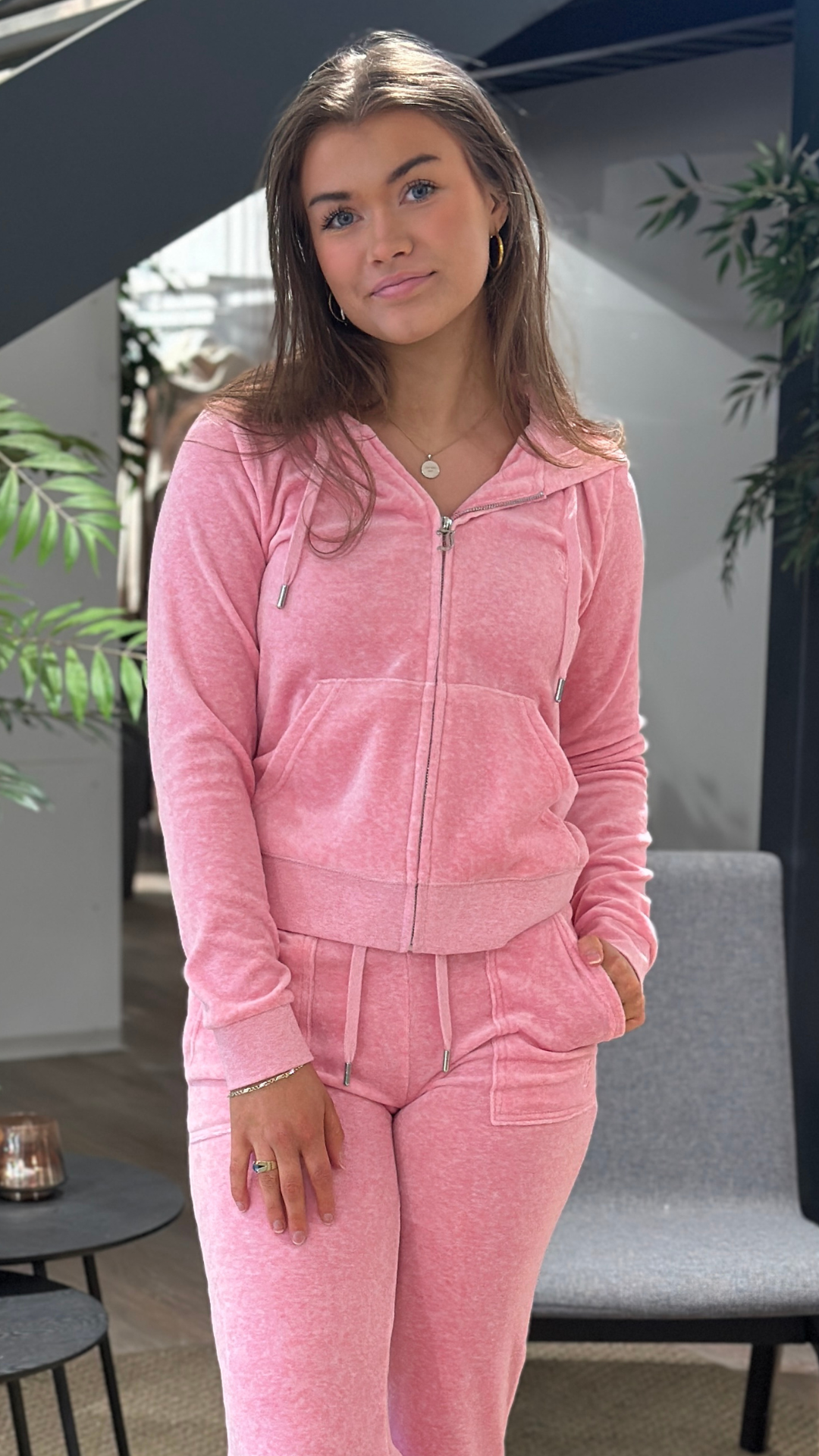 ROBERTSON HOODIE PINK MARL