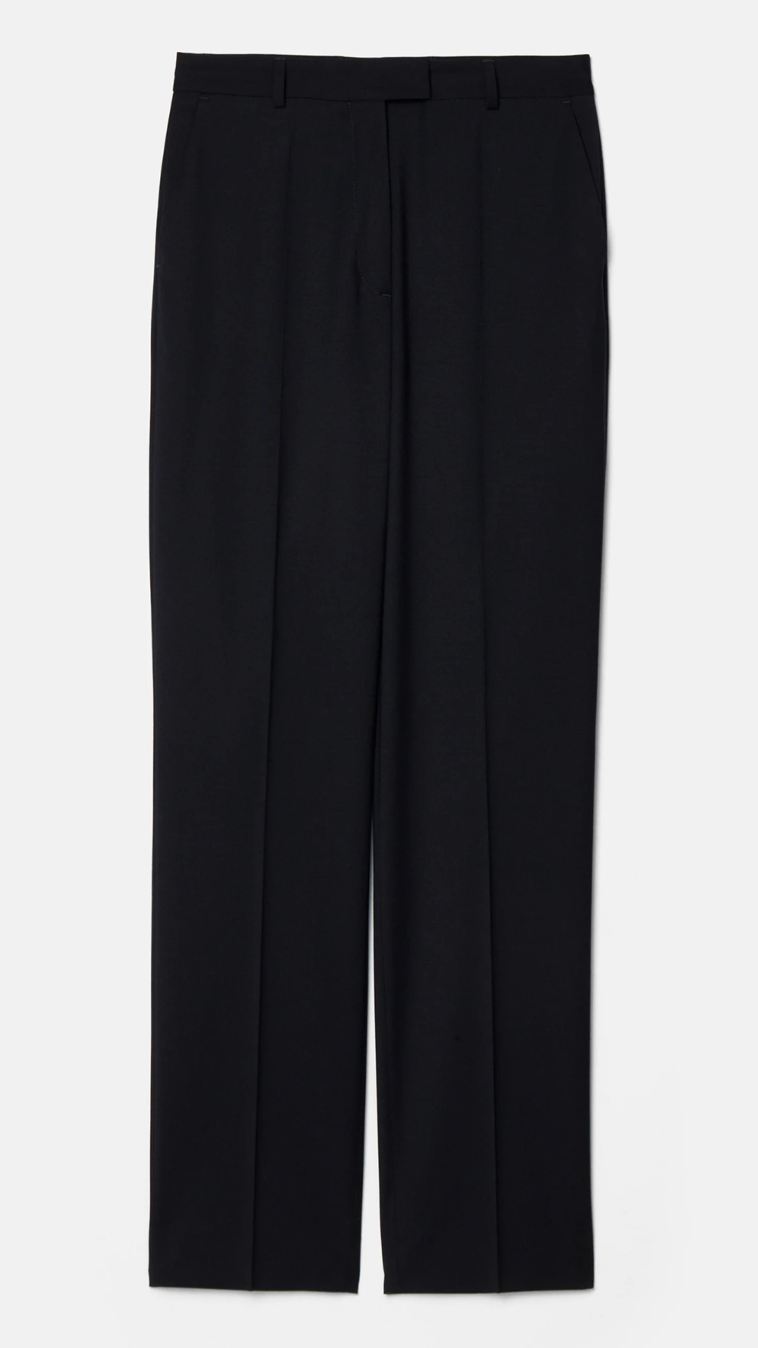 ELLER SLIM STRAIGHT TROUSERS BLACK