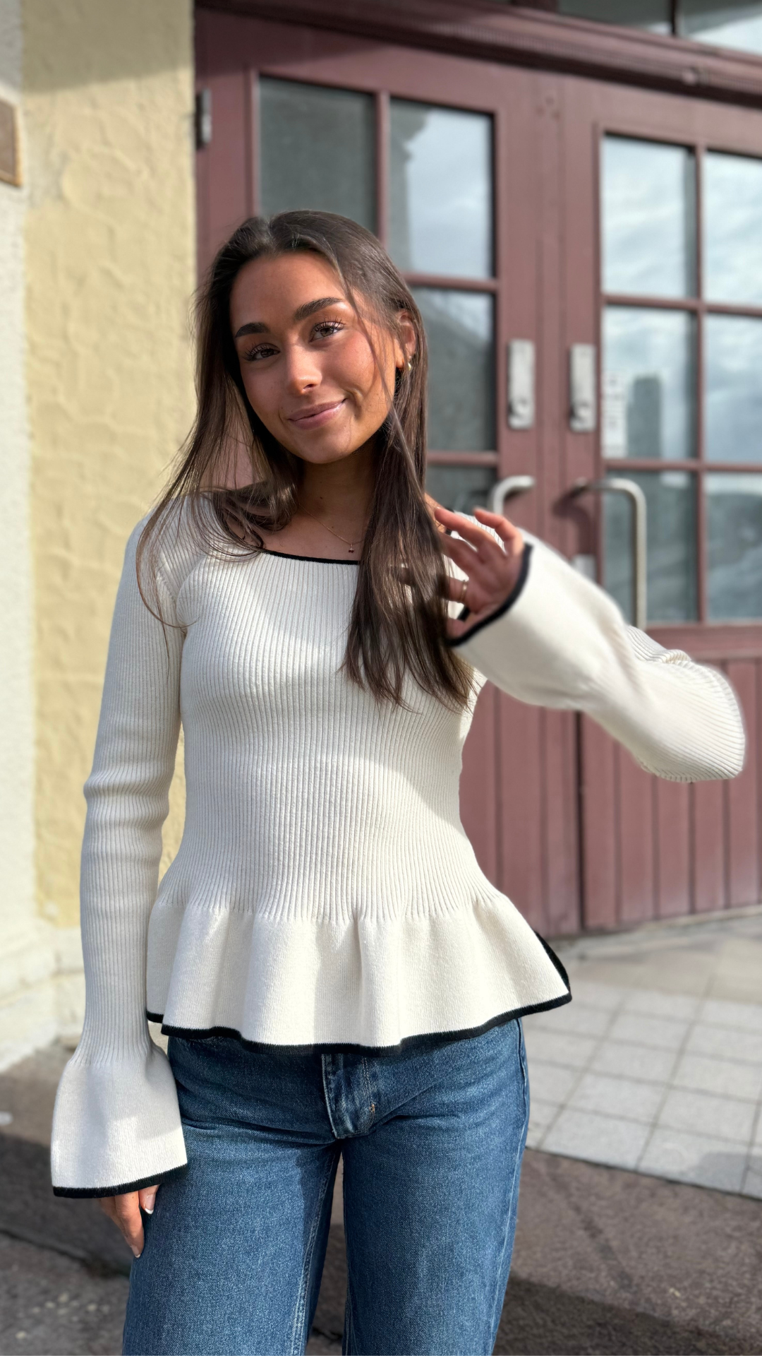 MARTHA RIBBED SWEATER OFF WHITE