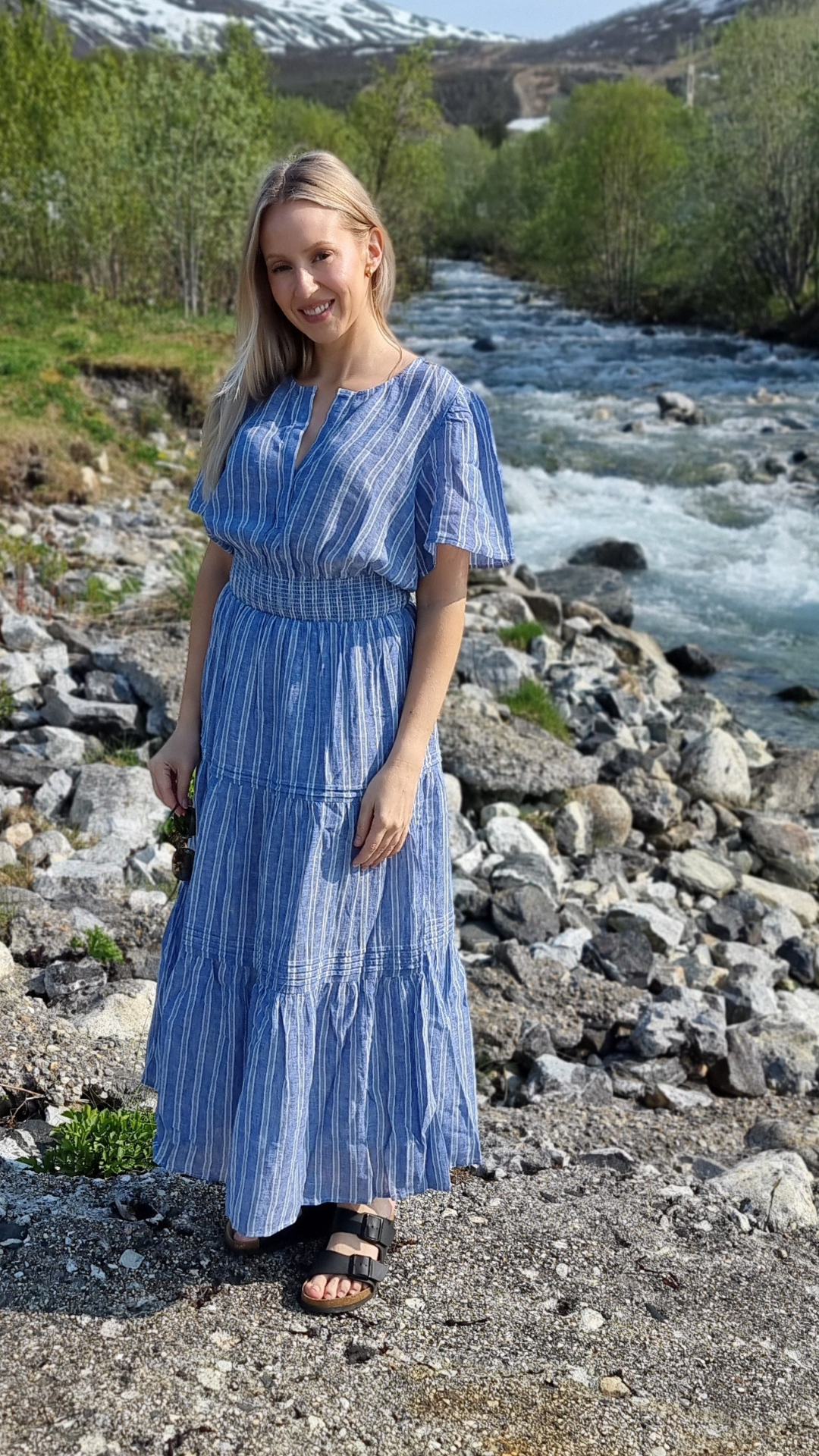 CANNES DRESS LAKE VIEW STRIPE