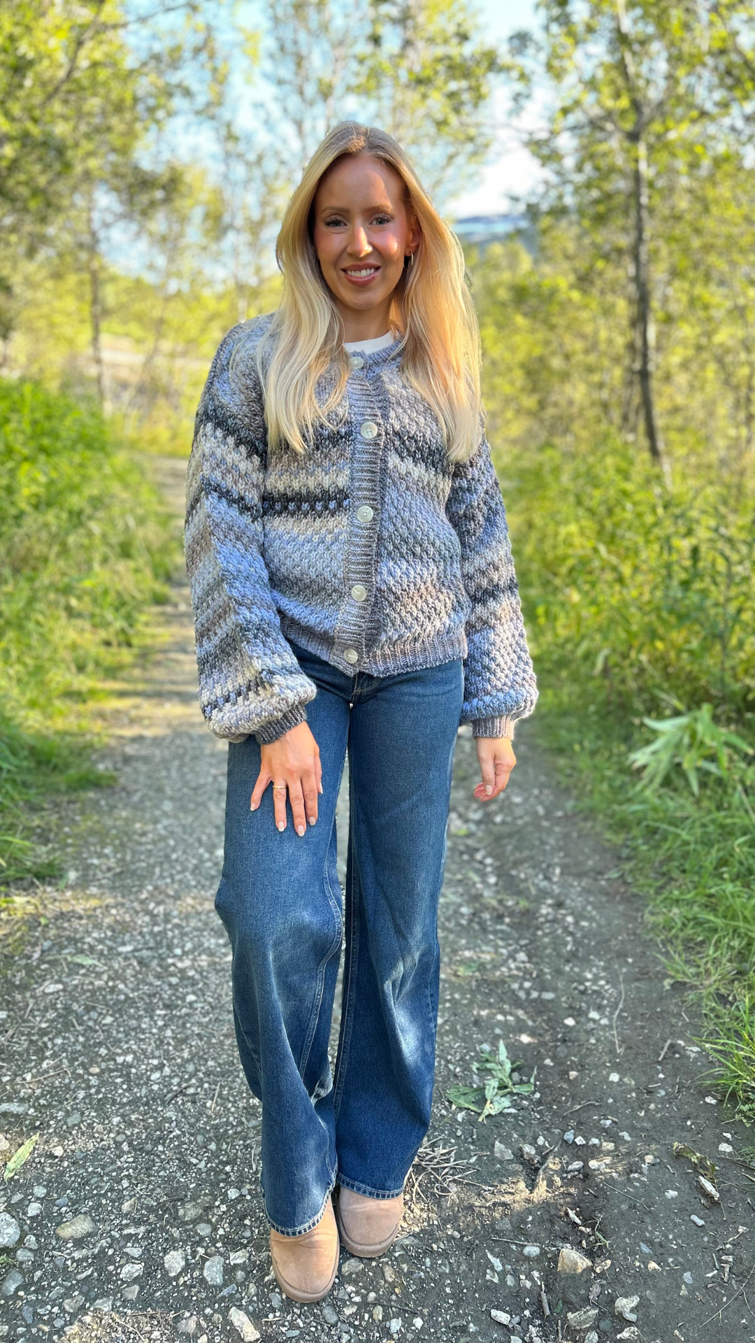 KAE KNIT CARDIGAN LIGHT GREY MIX