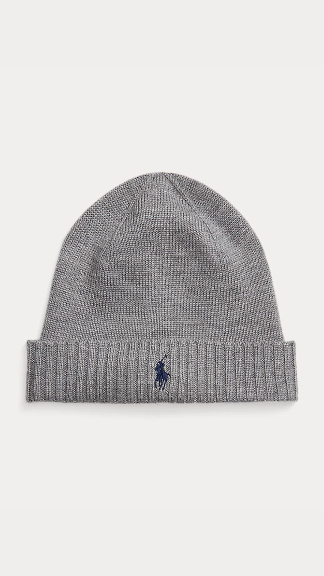 SIGNATURE PONY WOOL BEANIE FAWN GREY HEATHER