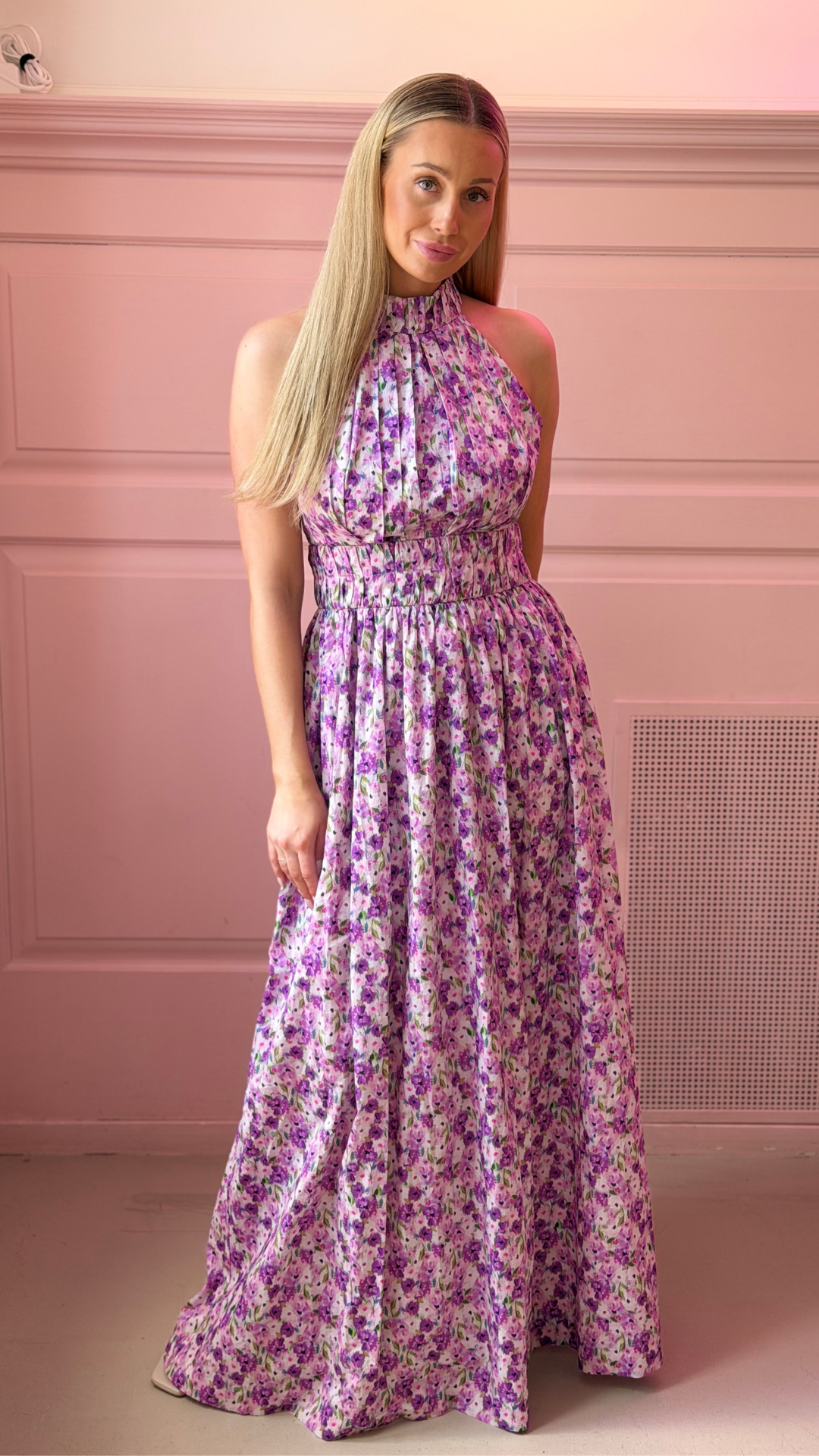 angelina maxi dress navy ANGELINA MAXI DRESS MOON FLOWER – BYHA.NO