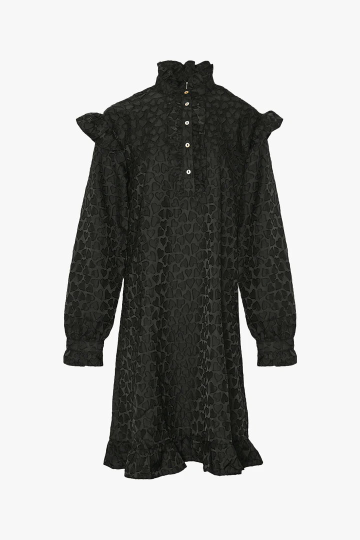 RENO RUBY RUFFLE DRESS BLACK