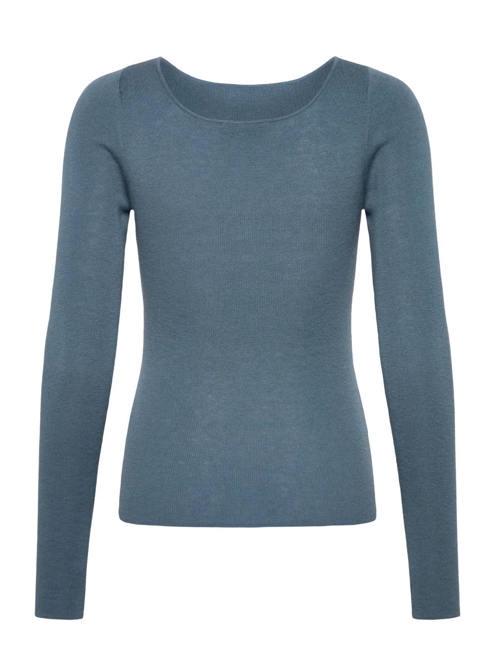 KATHRIN FINE KNIT PULLOVER STONE BLUE