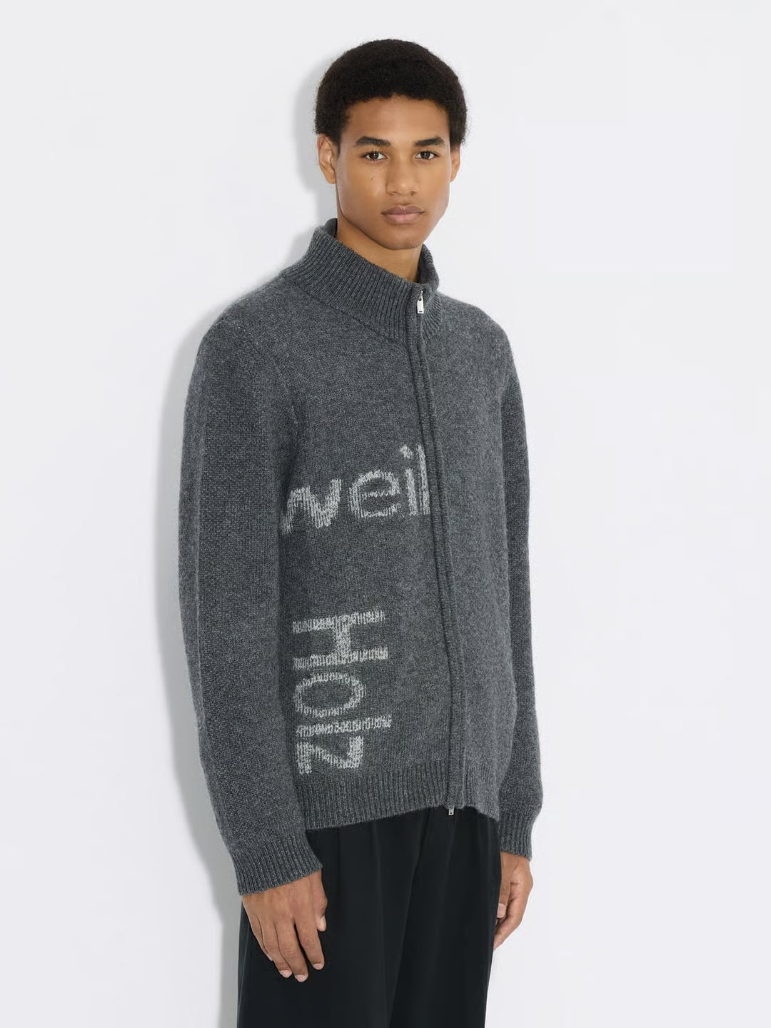 HAZA LOGO WOOL CARDIGAN