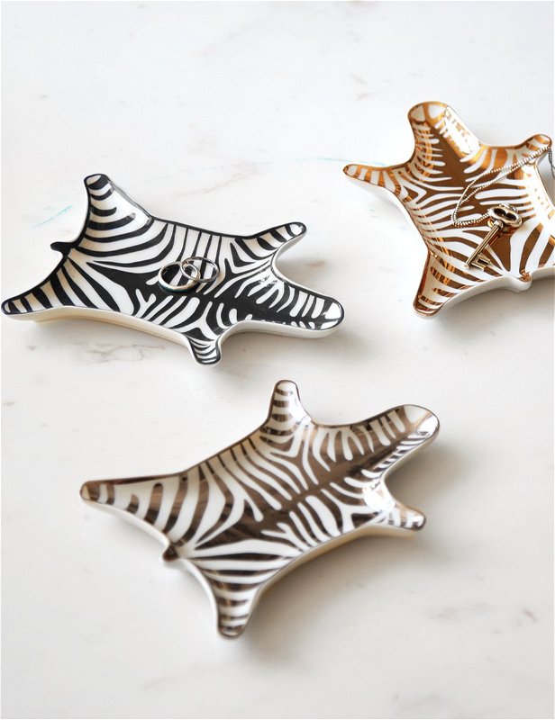 Zebra Stacking Dish - Black and White - 21249