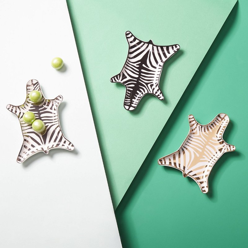 Zebra Stacking Dish - Silver - 20051