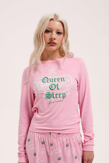 QUEEN OF SLEEP LS PYJAMA SET ROSA