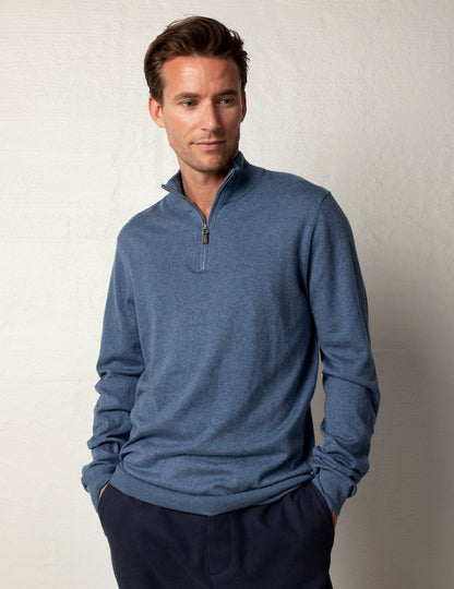 GARDA ZIP NECK CORONET BLUE