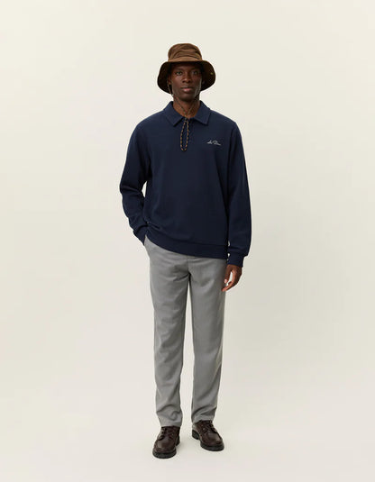 BEN POLO PIQUE SWEATSHIRT DARK NAVY