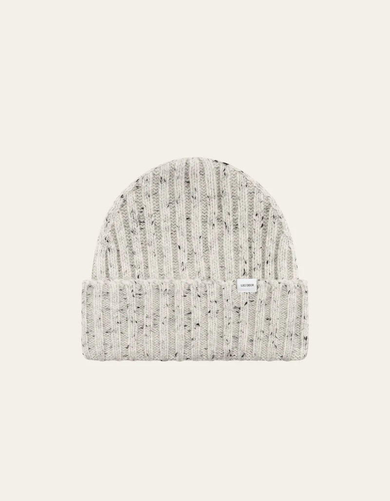 WELLS FLECK RIB BEANIE SNOW MELANGE