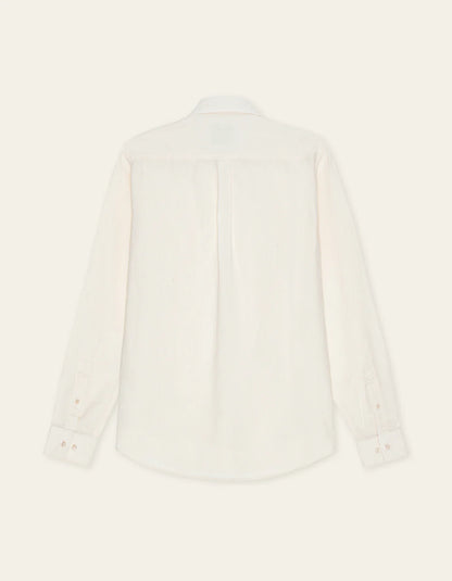 KONRAD COTTON LINEN SHIRT WHITE