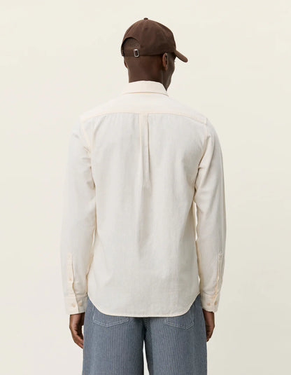KONRAD COTTON LINEN SHIRT WHITE